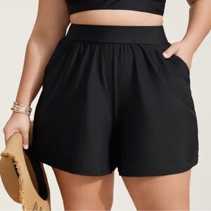 BloomChic Black High-Waist Shorts